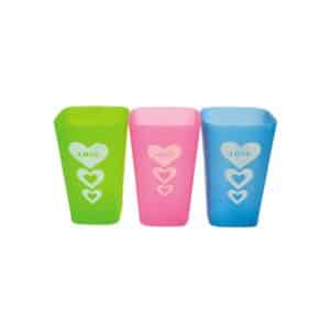 CUP PLASTIC SINGLE SQUARE 8.5 X 12.5 X 6CM