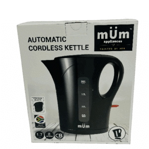 MUM BLACK CORDLESS KETTLE 1,7LT