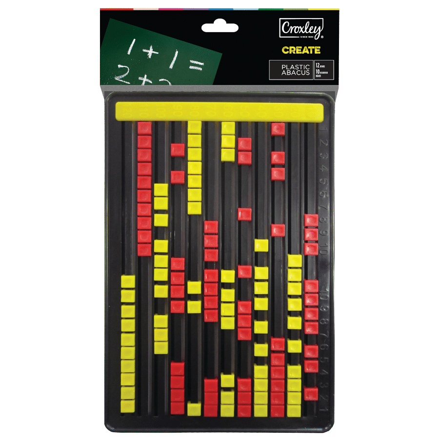 CROXLEY CREATE ABACUS PLASTIC 2 COLOUR 120BEADS