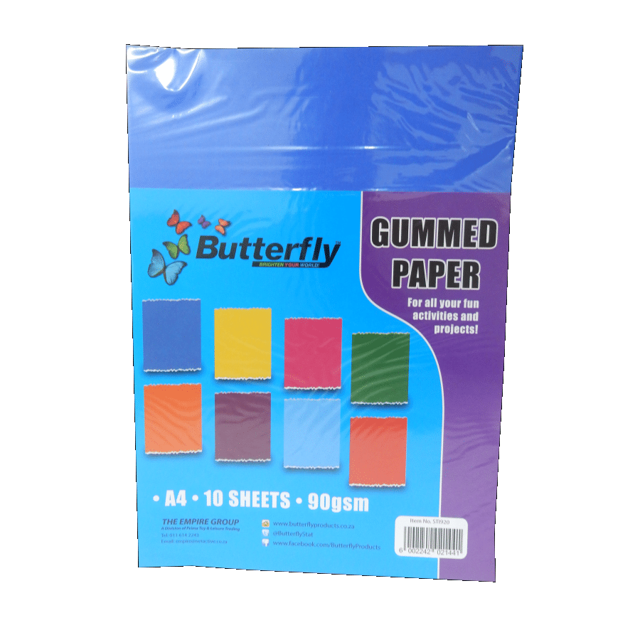 BUTTERFLY GUM PAPER A4 10s