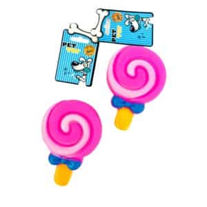 PET RUBBER TOY LOLLIPOP