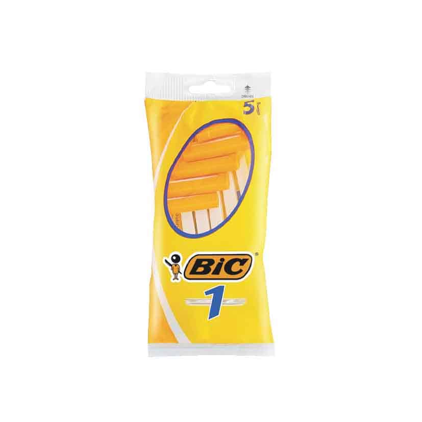 BIC SHAVER POUCH 5PK NORMAL