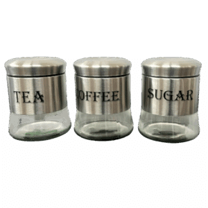 STAINLESS STEEL CANISTER SET 3PCS