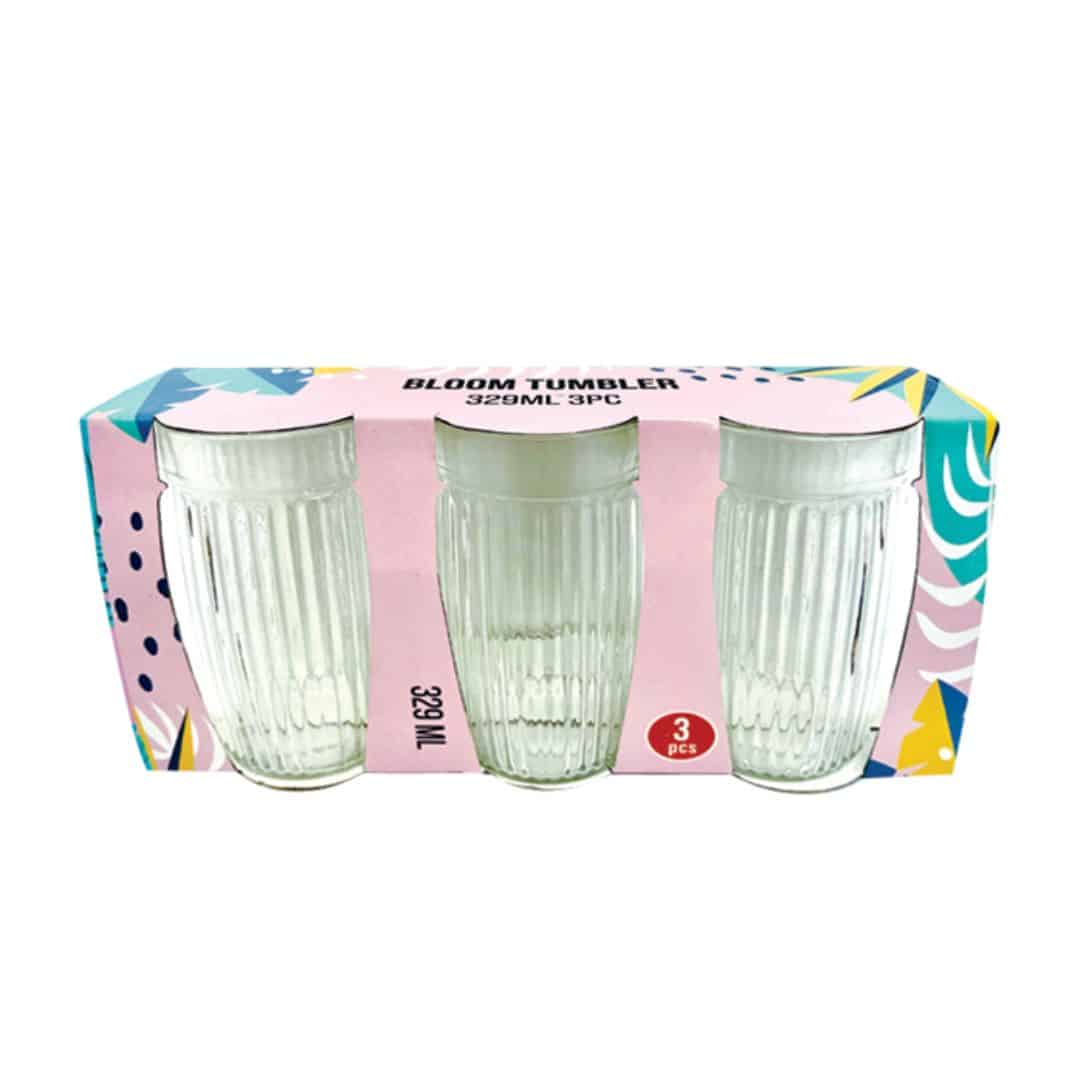 TUMBLERS BLOOM 329ML 3PC