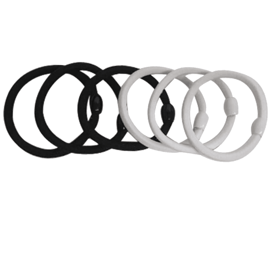 HAIR BAND BLACK AND WHITE 6PCS