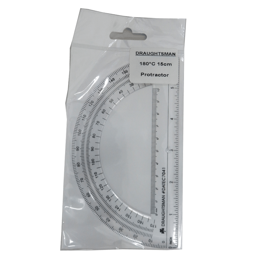 TECHNICAL DRAWING PROTRACTOR 180DEG 15CM DATEC7041