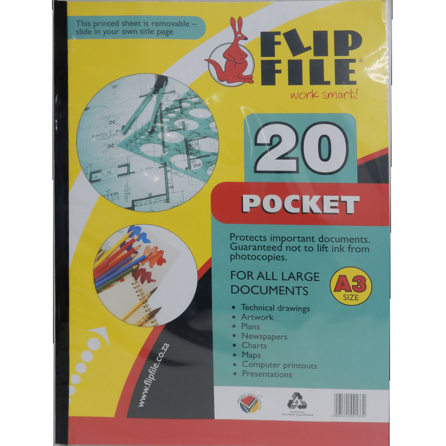 FLIP FILE KANGAROO A3 20 POCKET