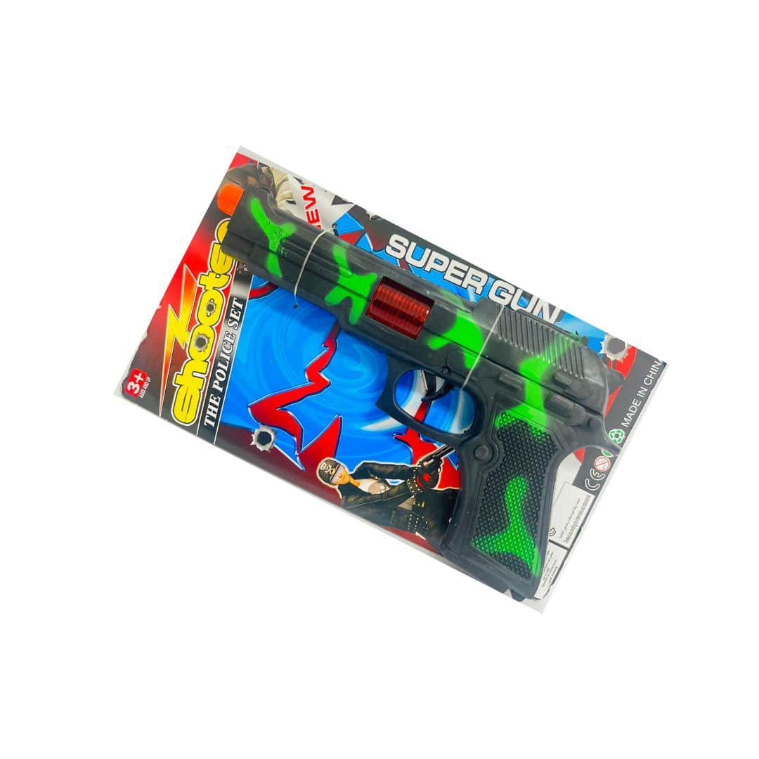 TOYS PLASTIC BOYS SPRAY HAND FLINT GUN 23 X 15CM