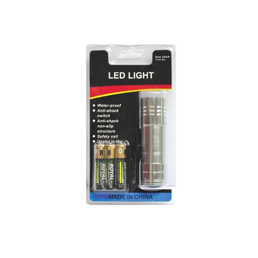 TORCH LIGHT WITH BATTRIES 8.5CM