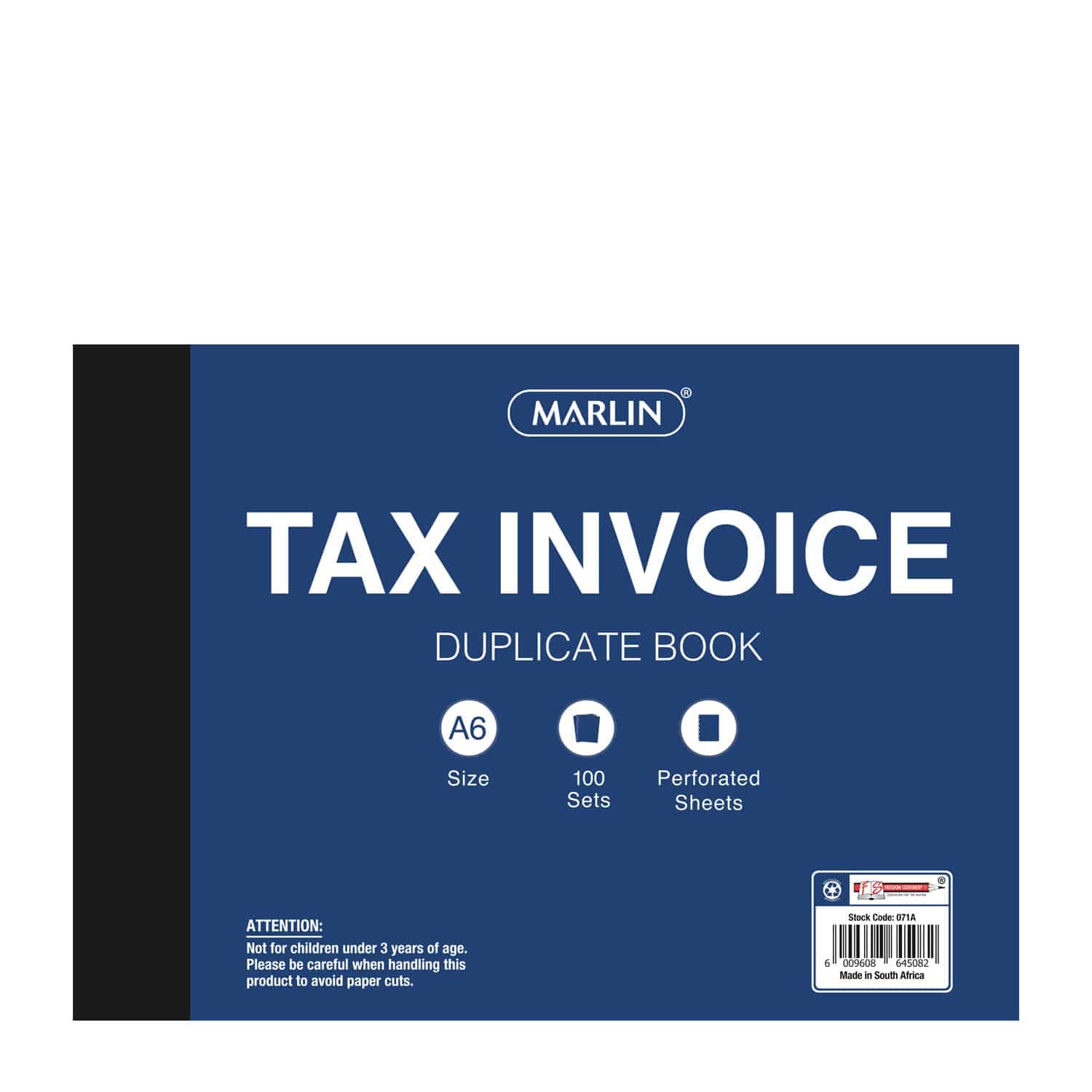 MARLIN DUPLICATE TAX INVOICE BOOK A6