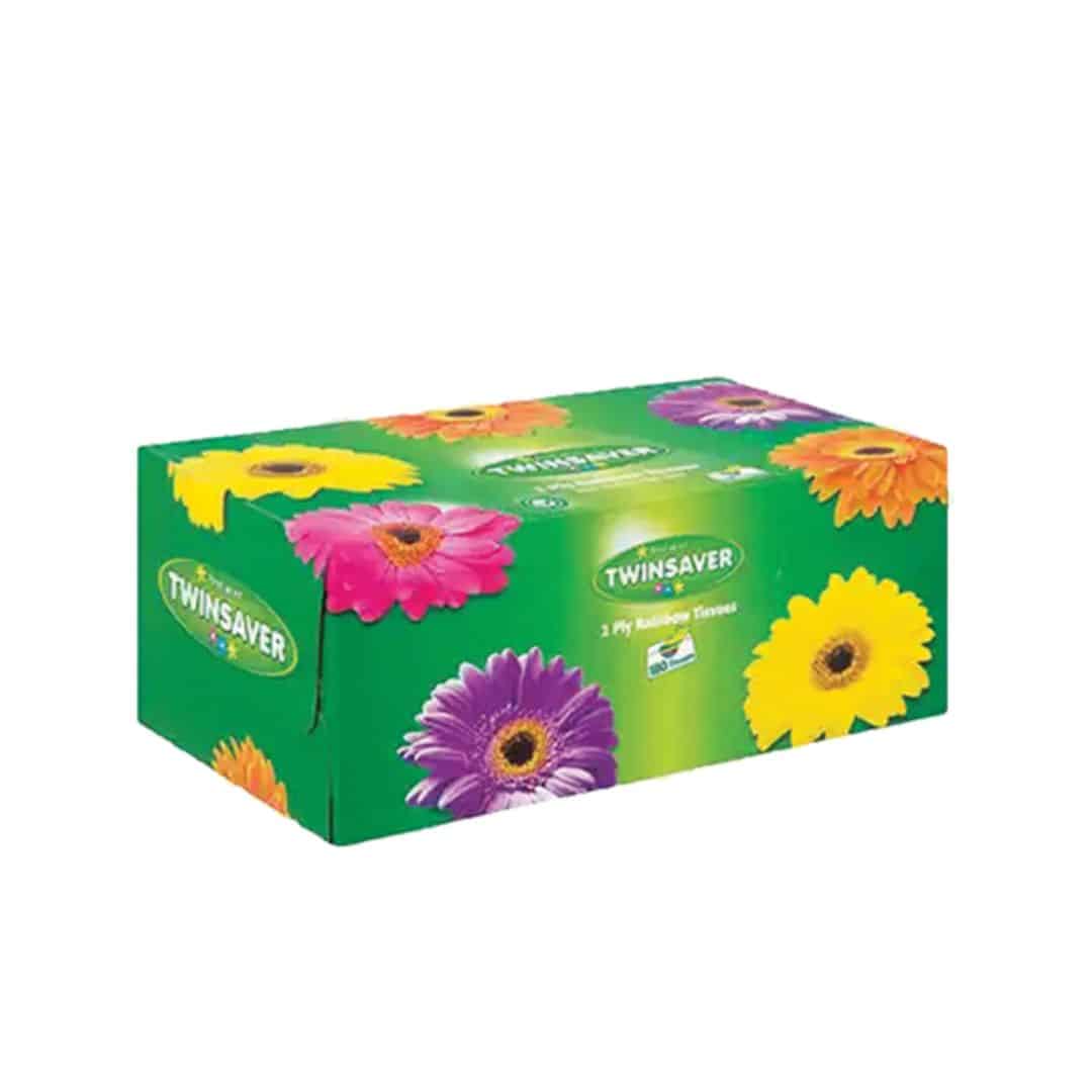 TWINSAVER FACIAL TISSUE RAINBOW