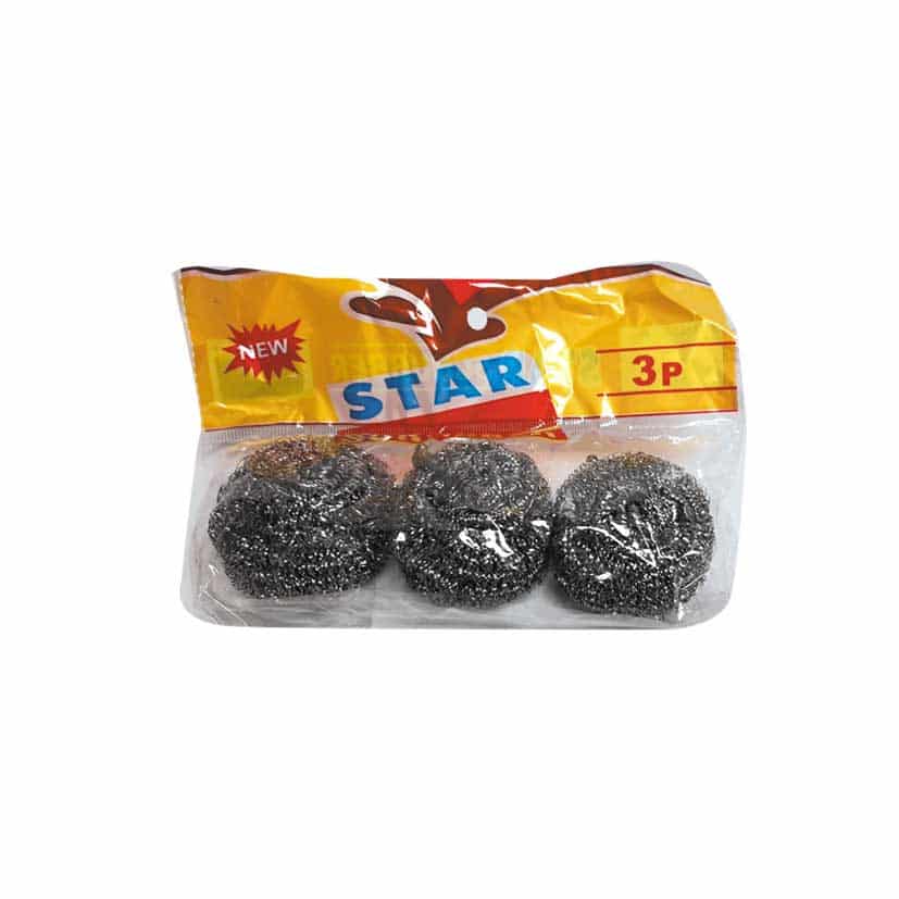 STEEL SCOURER BALLS 3 pcs
