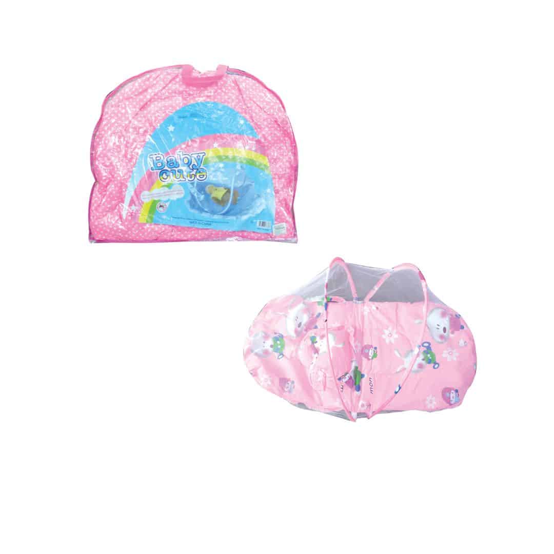 BABY COT DOT PRINT 3PC SET 108 X 60 X 45CM