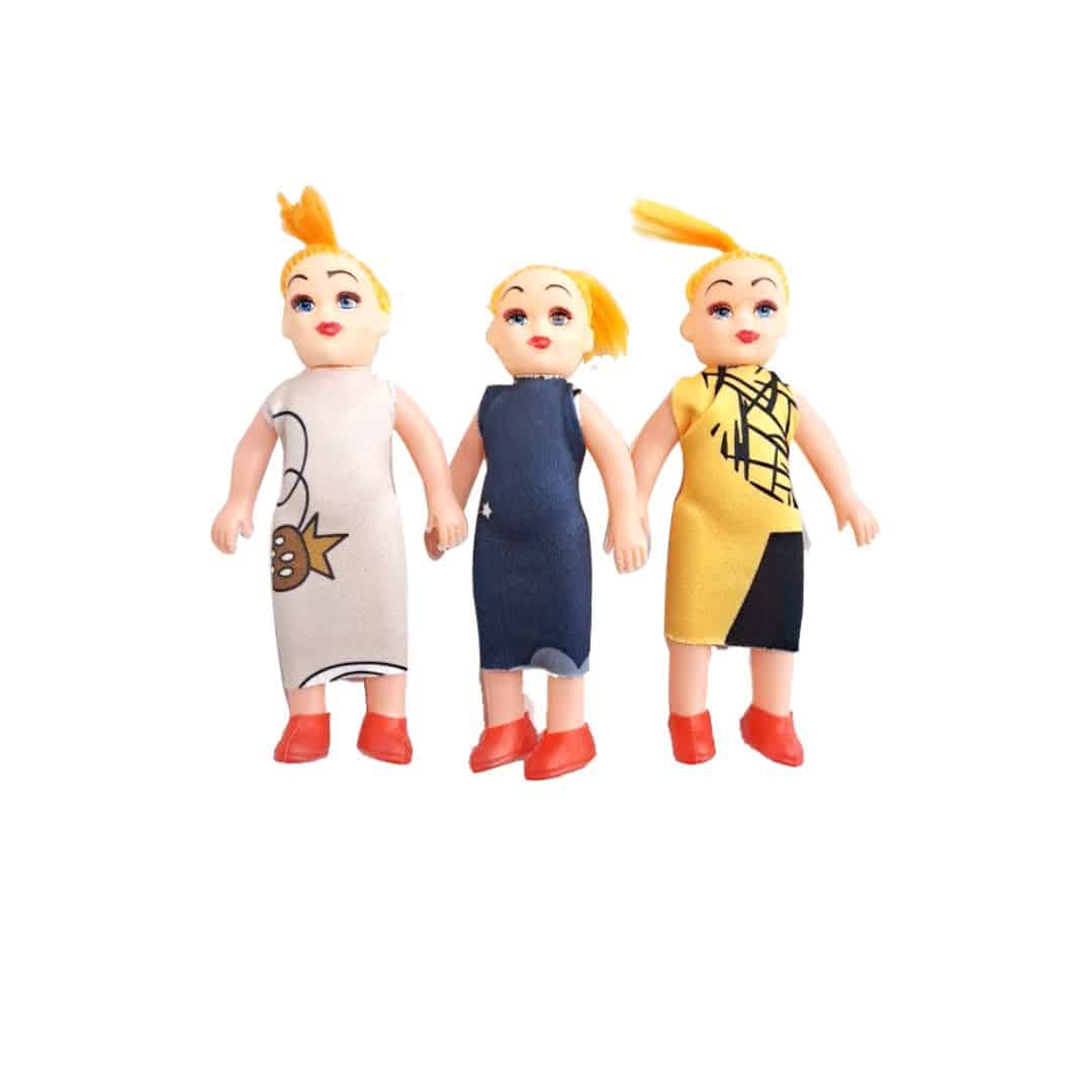 TOY DOLL 3PK 12.5CM