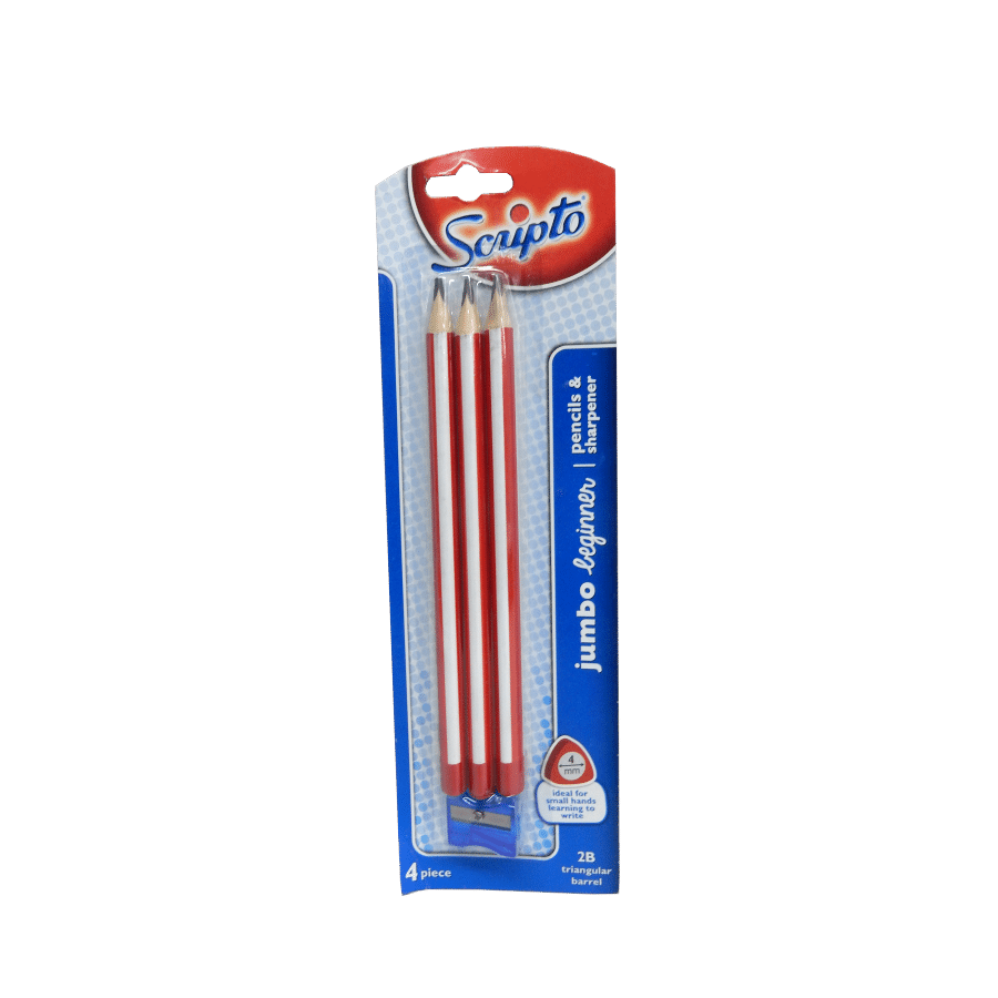 SCRIPTO JUMBO BEGINNER PENCIL 2B N SHARPENER
