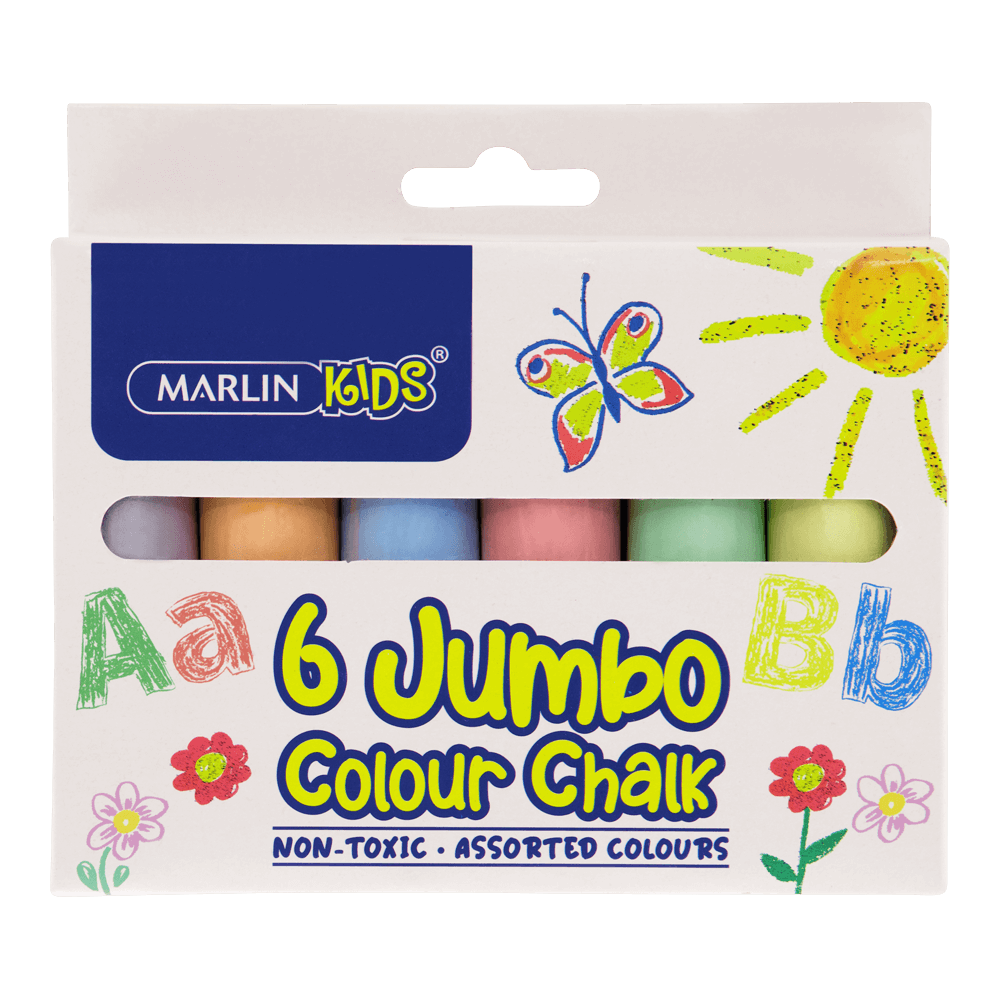 MARLIN KIDS COLOUR CHALK JUMBO 6PK