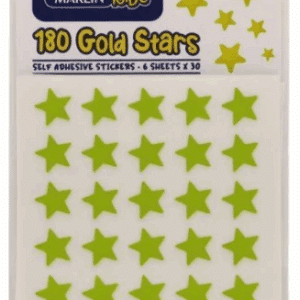 MARLIN SELF-ADHESIVE LABELS - 180 GOLD STARS