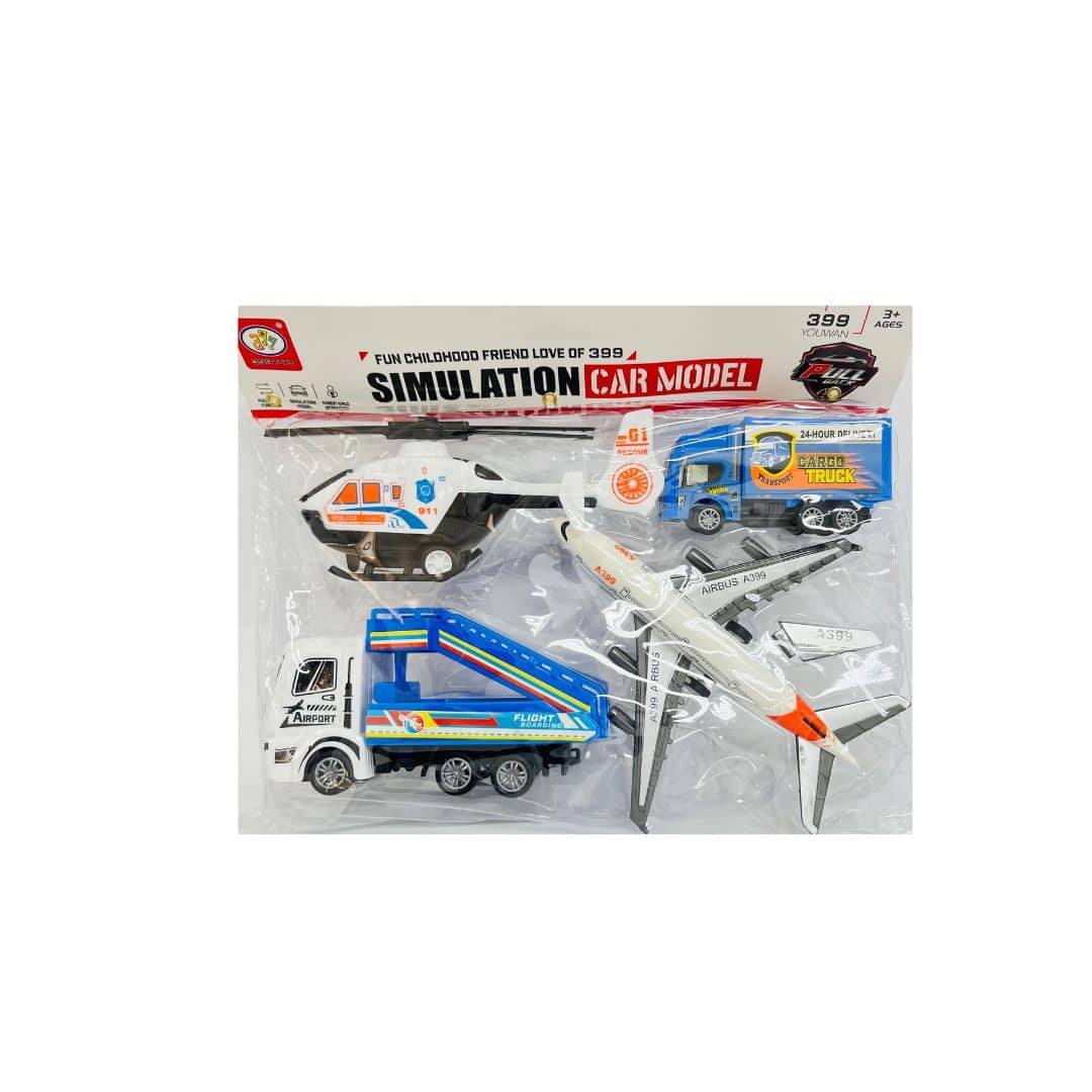 BOY CAR AIRCRAFT SET 4PK