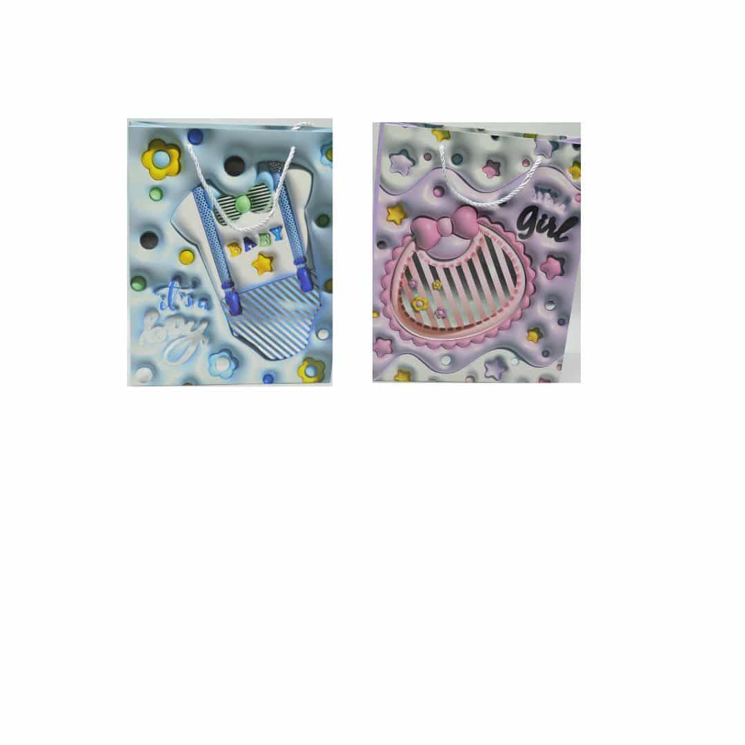 GIFT BAG BABY SHOWER ITS A GIRL 26 X 32 X 10CM MED