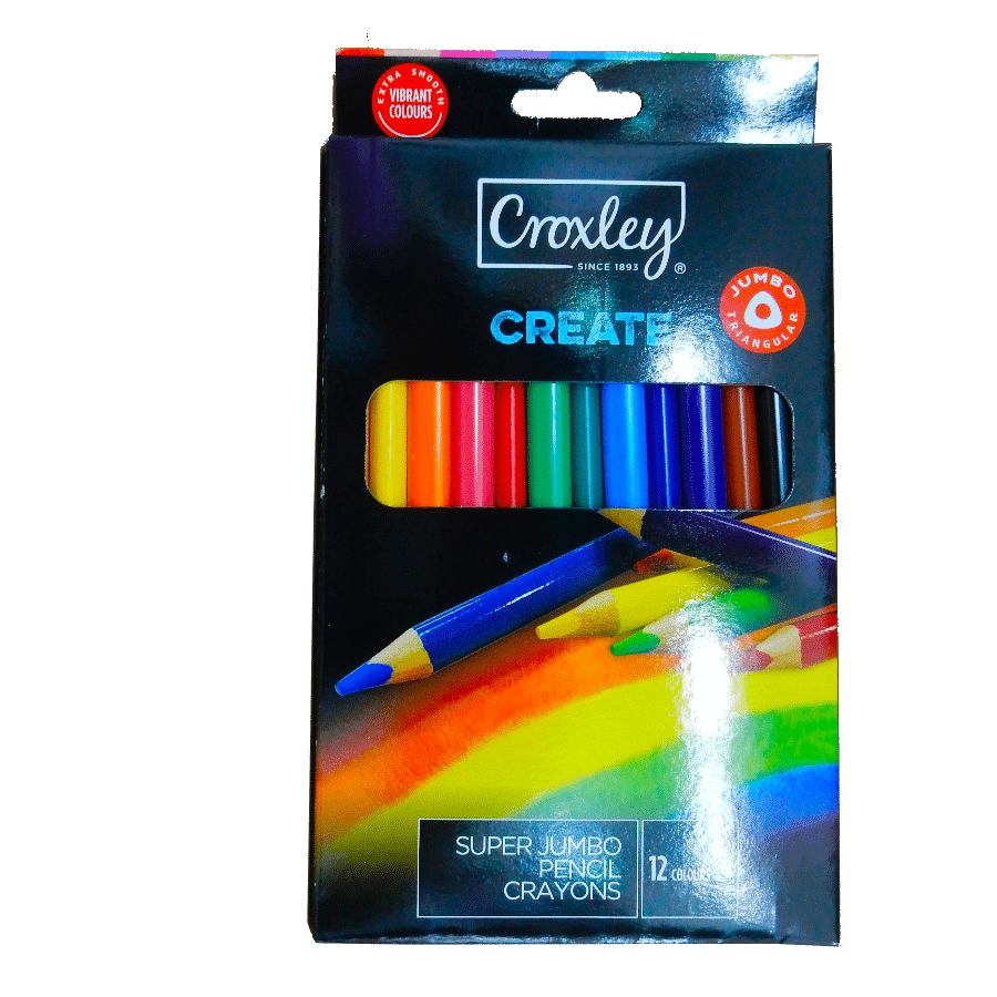 CROXLEY JUMBO TRIANGULAR PENCILS 12S