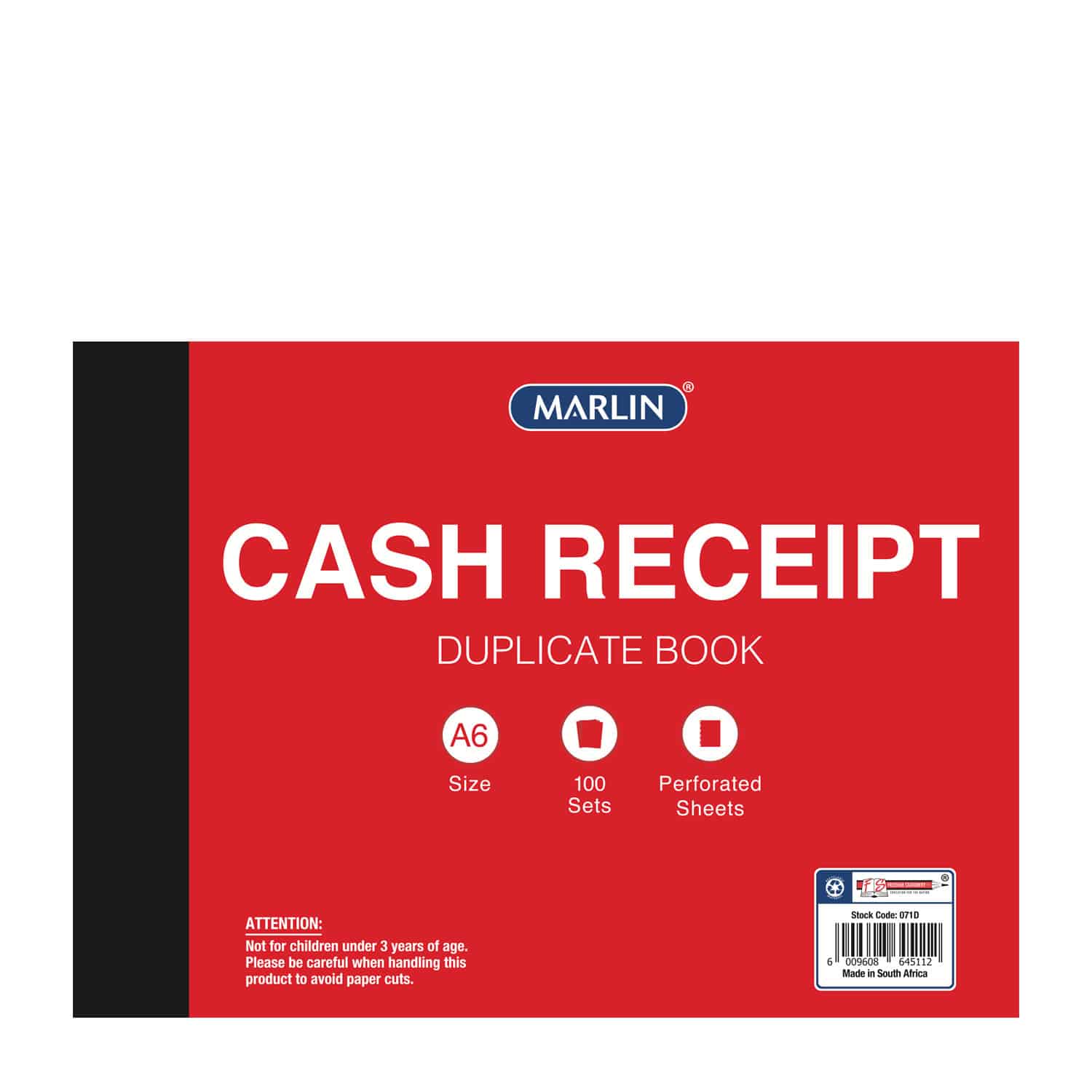 MARLIN A6 CASH RECEIPT DUPLICATE BOOK