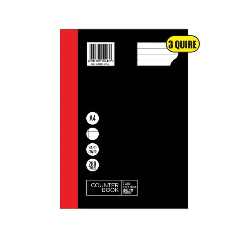 CROXLEY A4 COUNTER BOOK 3QUIRE F/M JD162FM 288PGS