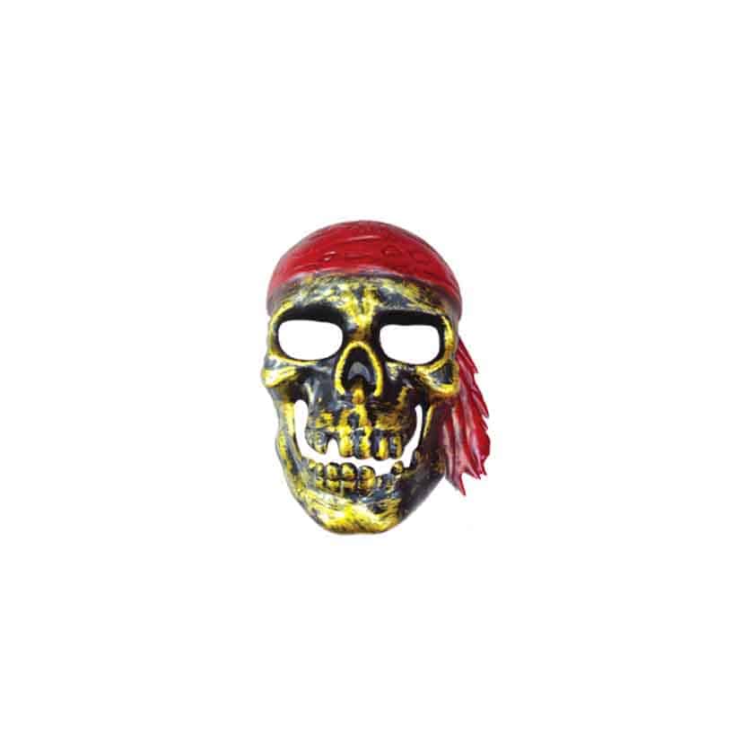 SCULL FACE MASK-SILVER AND GOLD