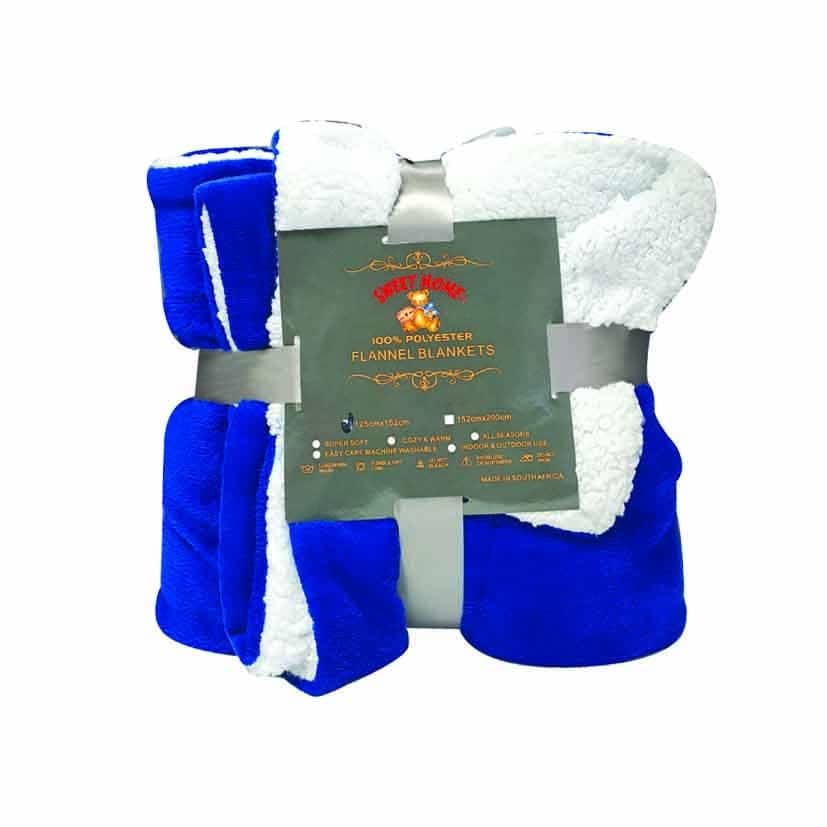 SHERPA FLENNEL BLANKET 125CMX152