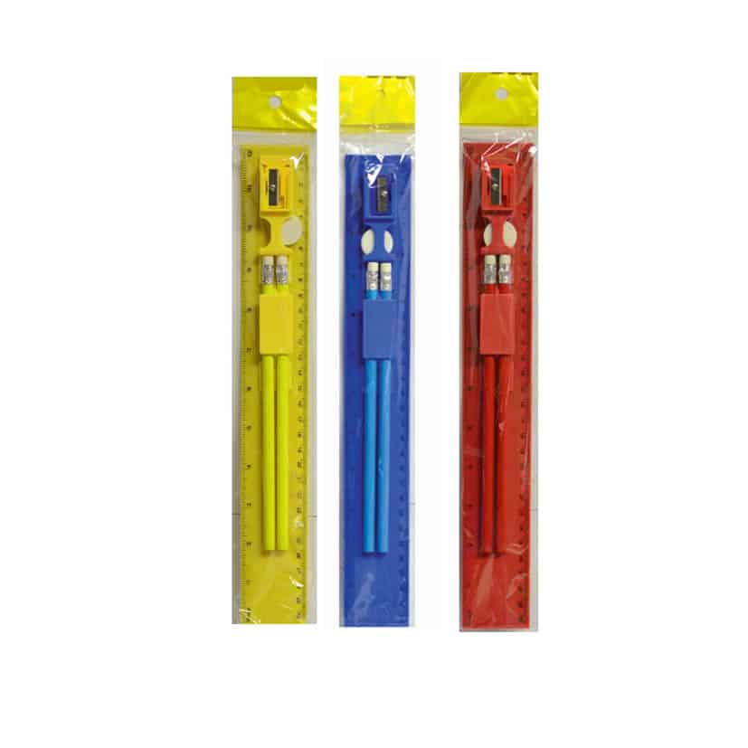 RULER STATIONERY SET 5PK