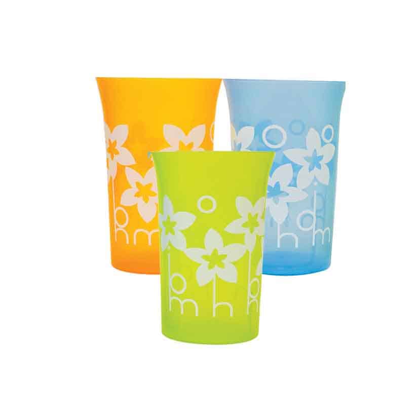 CUP PLASTIC WITH FLOWER PRINT