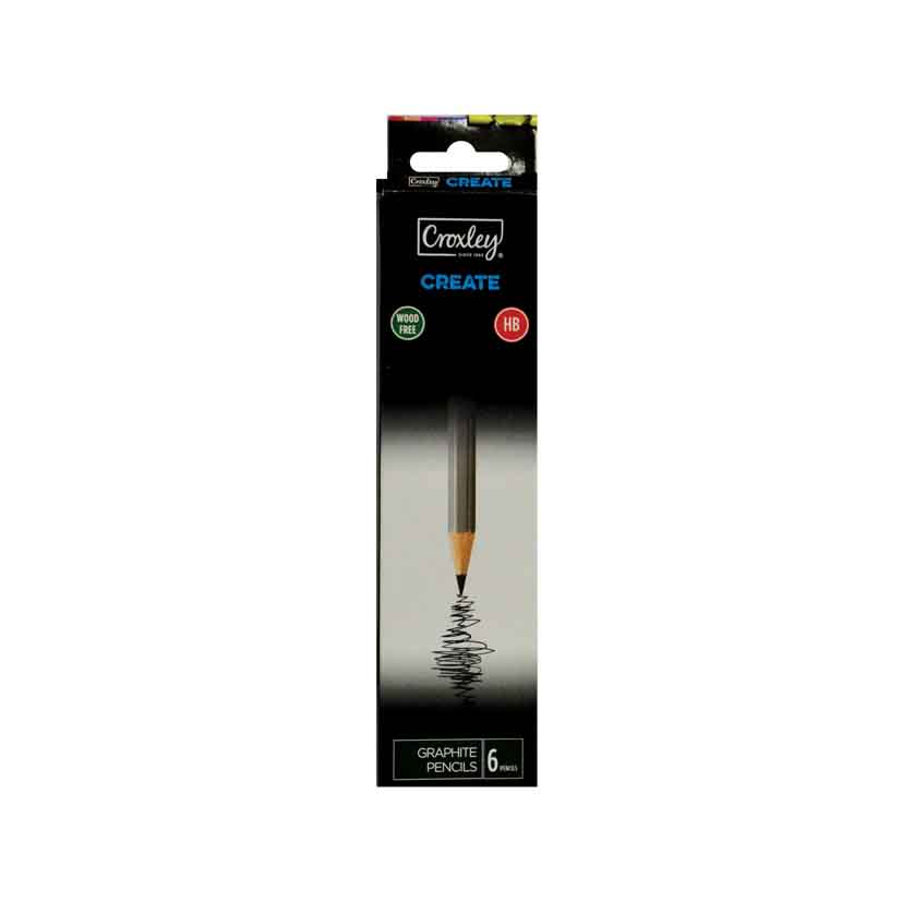 CROXLEY PENCIL GRAPHITE HB 6PK