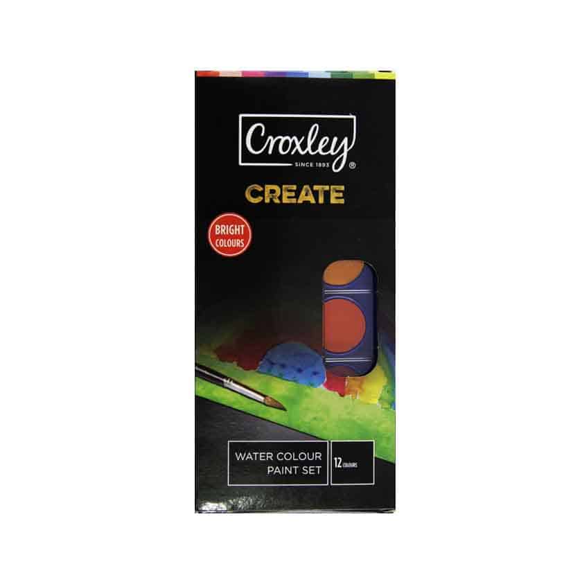 CROXLEY CREATE WATERCOLOUR PAINT SET 12PK