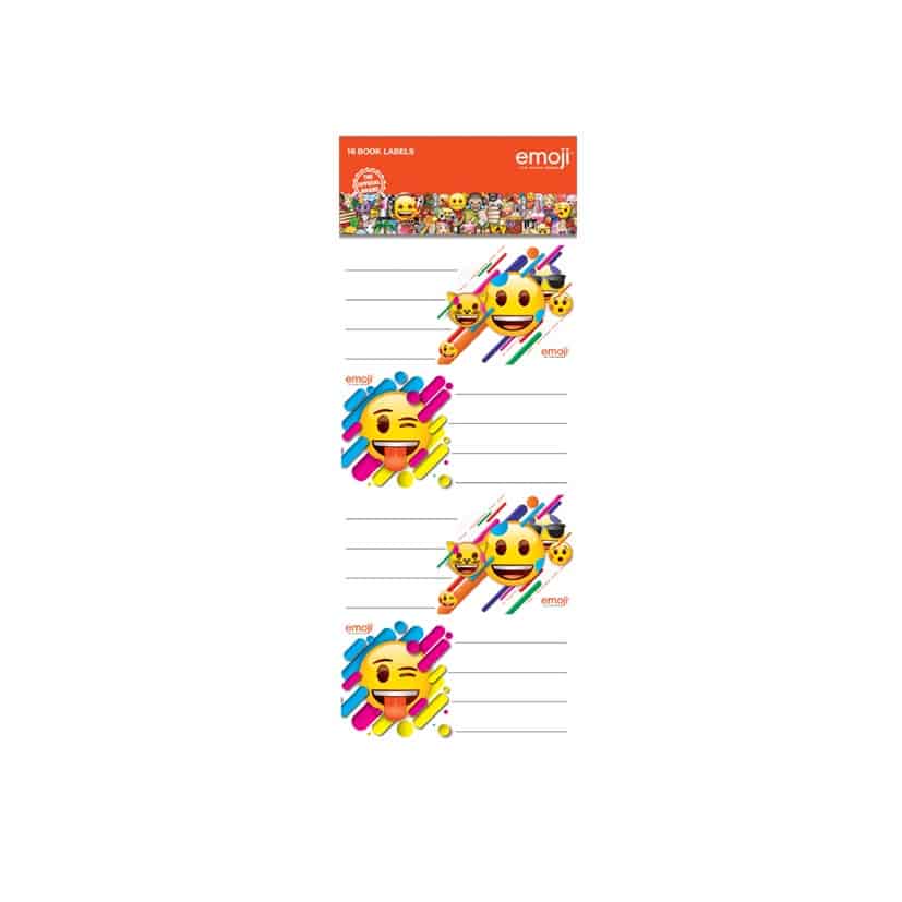 EMOJI - STRIPES BOOK LABEL 16 PACK