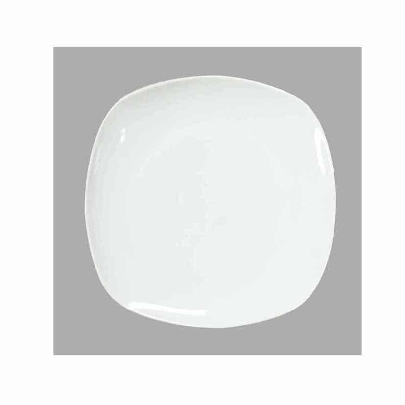 DINNER PLATE 25CM WHITE SQUARE