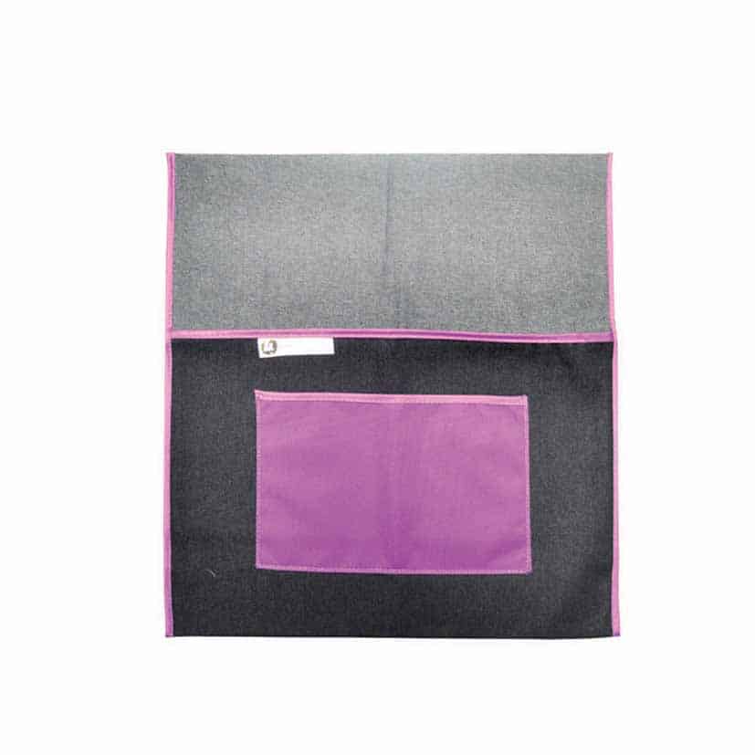 KIDS SCHOOL CHAIRBAG DENIM PURPLE WITH POCKET