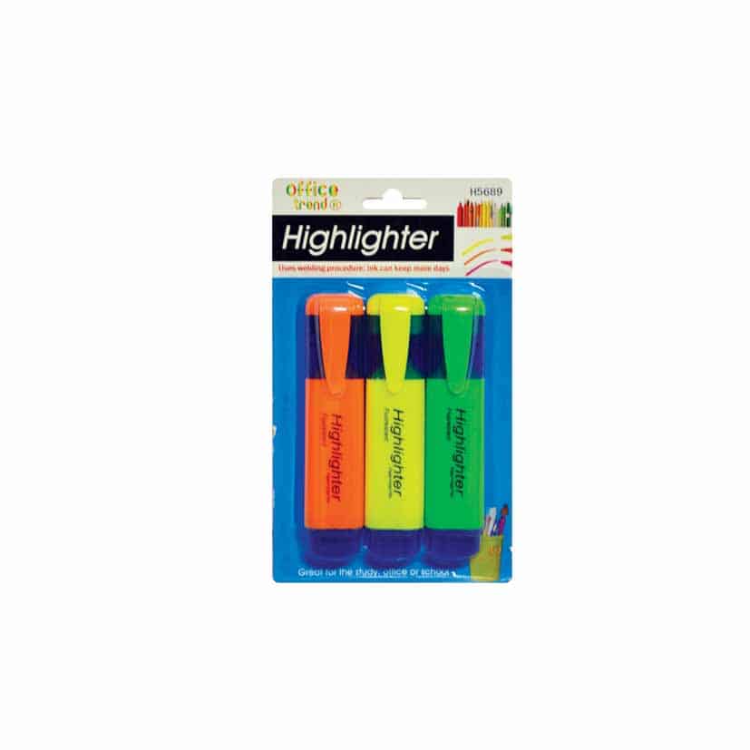 HIGHLITERS PEN 3PK