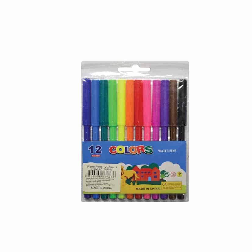 WATER PENS 12 COLOURS