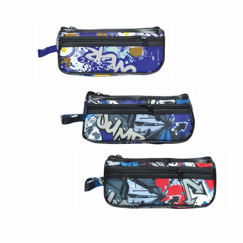 PENCIL CASE SQUARE WITH FOOTBALL PRINT 21CM X 9CM X 4.5CM