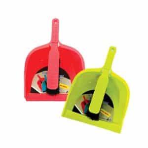DUSTPAN AND BRUSH SET PLASTIC 21X31X6CM