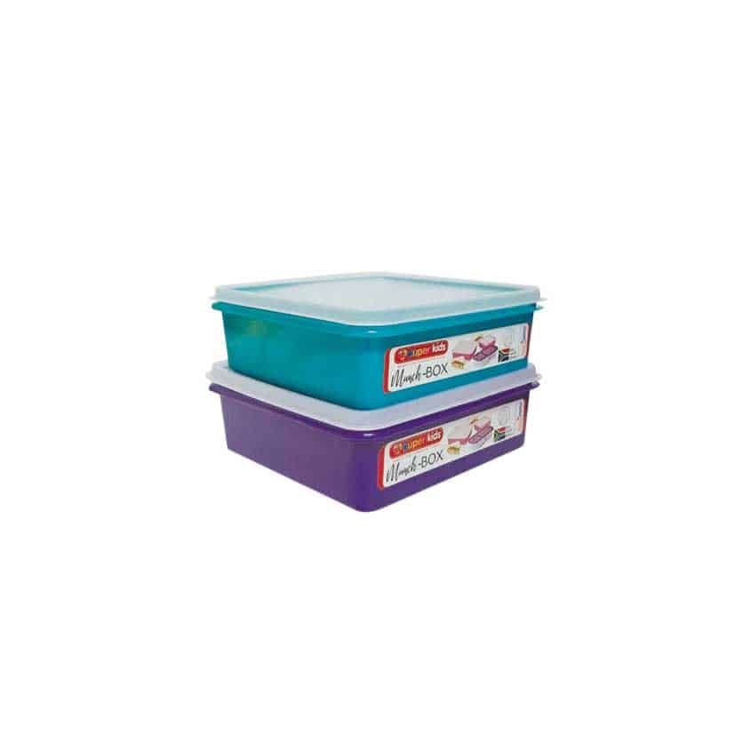 LUNCH BOX SLIMLINE ASSTD COLOURS 500ML