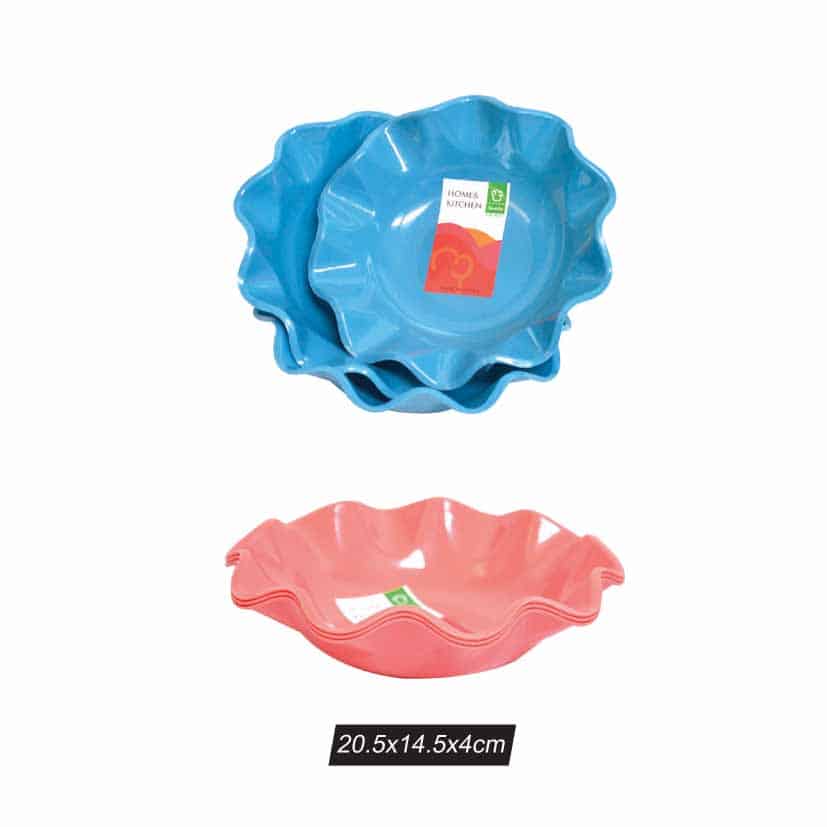 PLATE PLASTIC FRUIT PLATE 3PC 18CM X 4.5CM