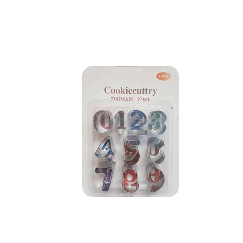 COOKIE CUTTER NUMBER SHAPE 10PK
