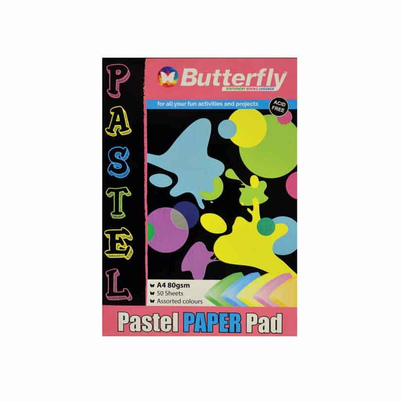 PAPER PADS A4 ASST -PASTEL 50SHEETS 80GS