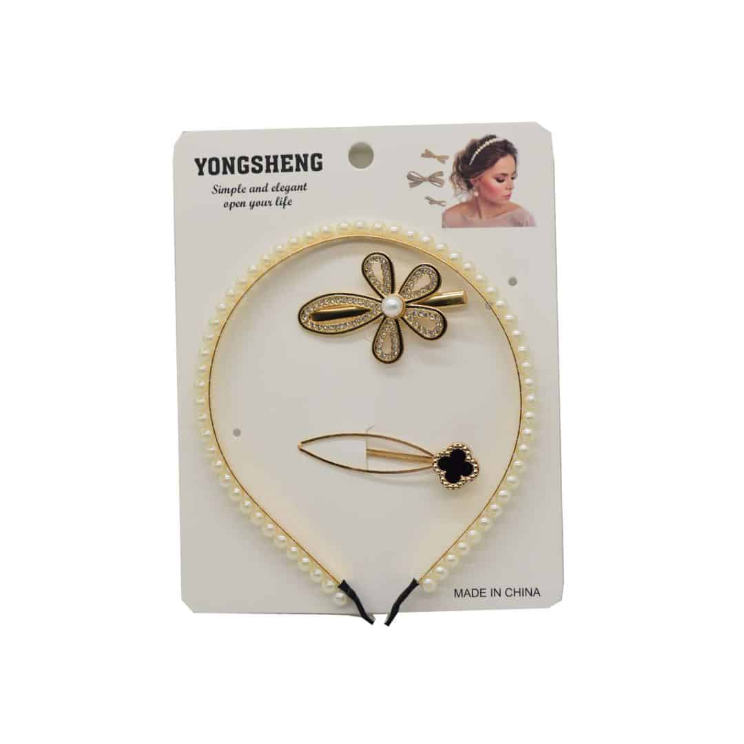 ALICE BAND & HAIR CLIP SET 3PK