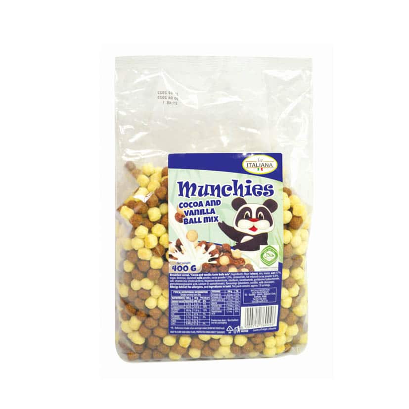 CEREAL COCOA AND VANILLA BALL MIX 400G