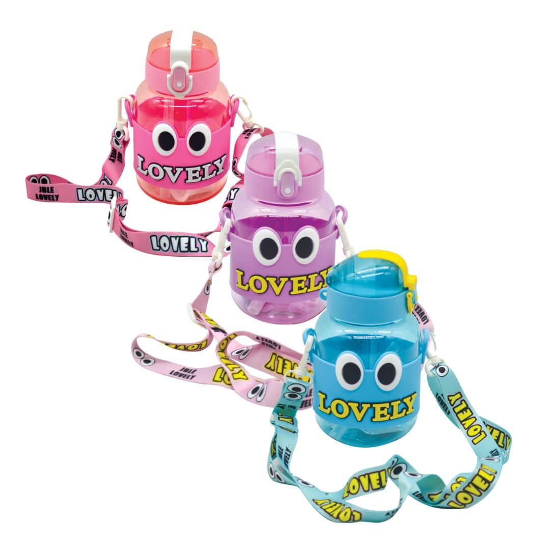 PLASTIC WATER BOTTLE BIG EYED SILICONE 16 X 16 X 9CM