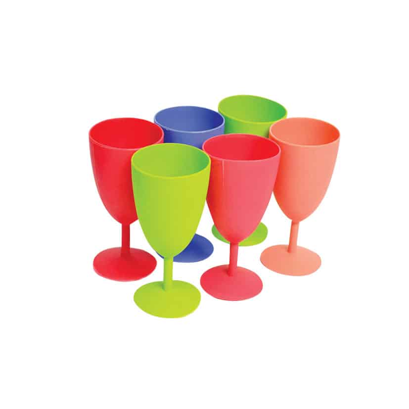 WINE TUMBLERS PLASTIC 6PK
