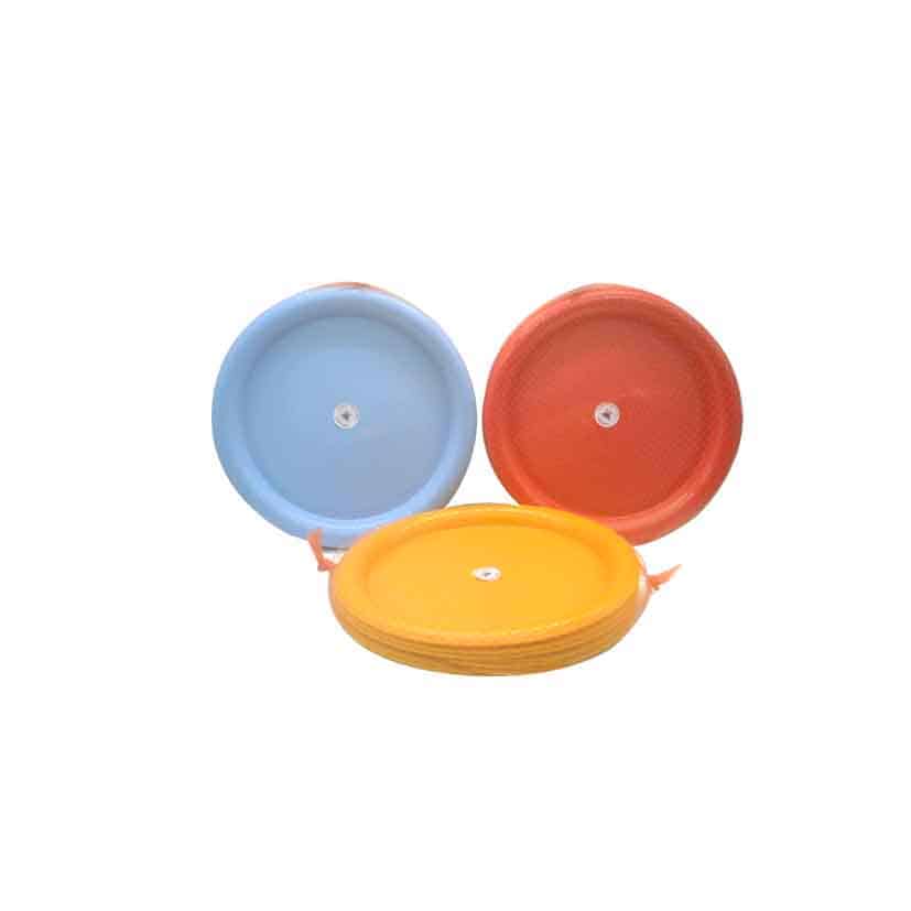 PLASTIC PLATE ASSTD COLOURS 5PK