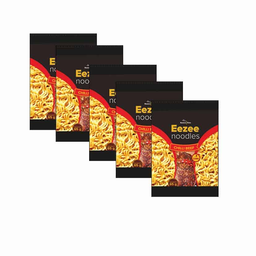 EEZEE NOODLES CHILLI BEEF 5PK