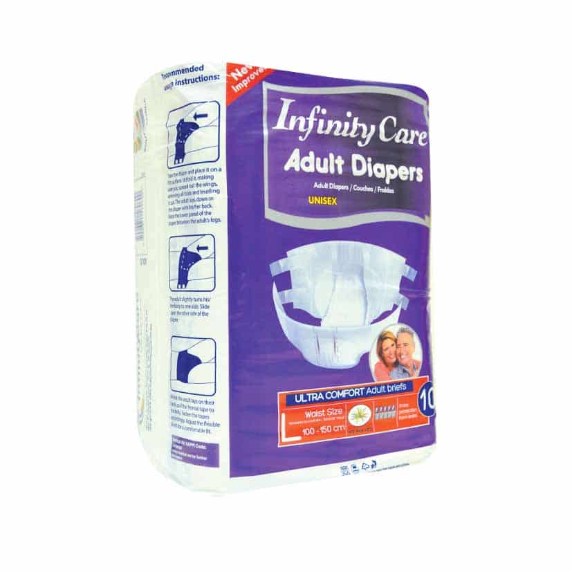 ADULT DIAPERS ULTRA RANGE LARGE 10PK